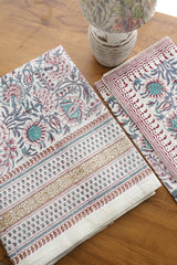 Mugal Bedsheets - King premium handblock print cotton bedsheets