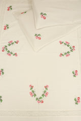 Bedsheets- Queen premium cross stitch embroidery bedsheets