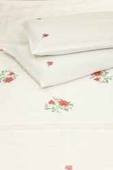 Bedsheets - Queen premium cross stitch embroidery bedsheets