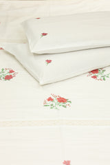 Bedsheets - Queen premium cross stitch embroidery bedsheets
