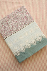 Bedsheets - Premium King soft cotton lace bedsheets majestic