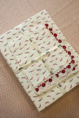 Bedsheets - Premium King soft cotton lace bedsheets majestic