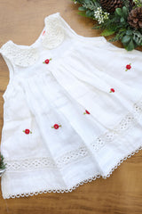 Kids smocked dress 6-10 month - Xmas edition