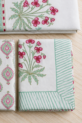 Bedsheets - King Percale cotton handblock print bedsheets