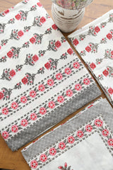 Bedsheets - King handblock veg print bedsheets