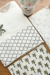 Bedsheets - King handblock veg print bedsheets