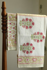 Towels - Waffle Handblock print Towel Set