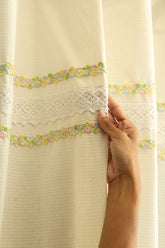 Embroidery Opaque Curtain Rainbow