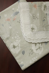 Bedsheets - Queen soft cotton lace bedsheets flora & lace