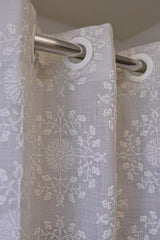 Curtains - Premium embroidery designer curtains semi Transparent/sheer vedic prebooking