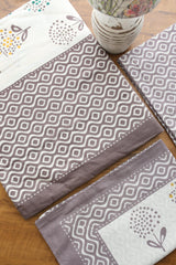 Bedsheets - King handblock veg print bedsheets