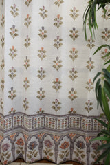 Curtains:Handblock printed curtains(sheer and opaque)