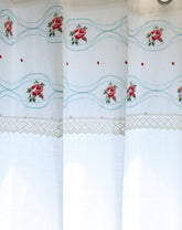 Curtains - cross stitch embroidery semi Transparent curtains