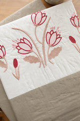 Elegant Floral Embroidery King Bedsheet Set Caspian