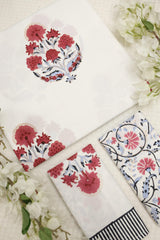 Bedsheets-King Percale handblock cotton bedsheets