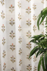 Curtains:Handblock printed curtains(sheer and opaque)