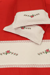 Queen Premium Cross stitch embroidery bedcover - Xmas theme edition