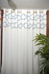 Curtains-Premium embroidery designer curtains(bottom plain fabric not stripe)