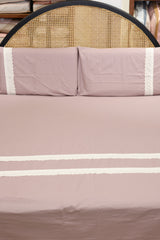 Premium Soft Cotton Lace Bedsheet Set – King Size