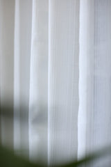 Curtains - Sheer curtains White shade plain with stripes