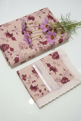 Bedsheets - Queen soft cotton lace bedsheets flora & lace