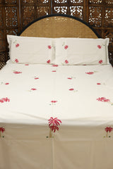 Bedsheets:King premium hand embroidered bedsheets HEK
