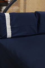 Premium Soft Cotton Lace Bedsheet Set – King Size
