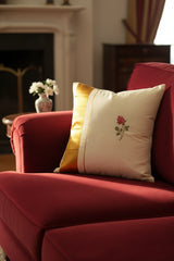 Onam Handblock Cushion Covers - 16*16 inches Cross stitch embroidery