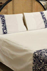 Premium Soft Cotton Lace Bedsheet Set – King Size vintage lace