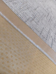 Sofa protector ( meter per) description embroidery(Colour: Silver)