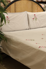 Bedsheets - Queen Premium Machine embroidery bedsheets MEQ