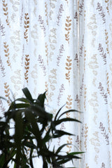 Curtains - Premium Embroidery sheer curtains cotton rainbow olivia semi transparent