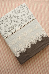 Bedsheets - Premium King soft cotton lace bedsheets majestic