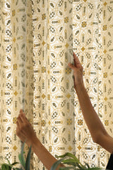 Curtains : Premium embroidery opaque curtains prebooking (description )Olive Trellis