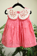Kids dress - Hakoba with embroidery 10-12 months