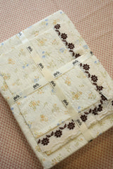 Bedsheets - Premium King soft cotton lace bedsheets majestic