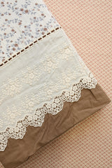Bedsheets - Premium King soft cotton lace bedsheets majestic