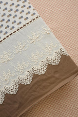 Bedsheets - Premium King soft cotton lace bedsheets majestic