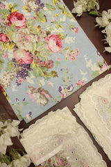 Bedsheets - King anokhi print lace bedsheets