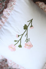 Cushion covers - Embroidery pink Petal