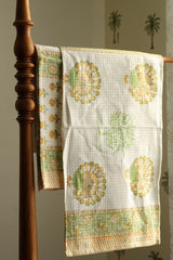 Towels - Waffle Handblock print Towel Set