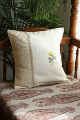 Onam Handblock Cushion Covers - 16*16 inches Cross stitch embroidery