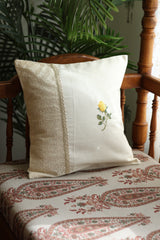 Onam Handblock Cushion Covers - 16*16 inches Cross stitch embroidery