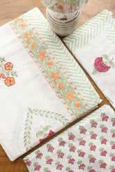 Bedsheets - King Percale cotton handblock print bedsheets