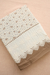 Bedsheets - Premium King soft cotton lace bedsheets majestic