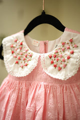 Kids dress - Hakoba with embroidery 10-12 months