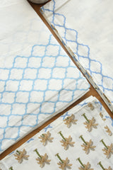 Bedsheets - King handblock veg print bedsheets