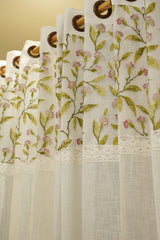 Curtains-Premium embroidery designer sheer curtains