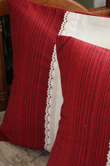 Cushion covers - Rose Cross stitch embroidery - Xmas edition