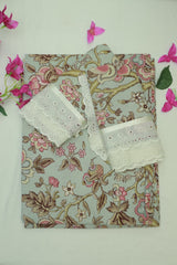 Bedsheets-King anokhi printed lace bedsheets